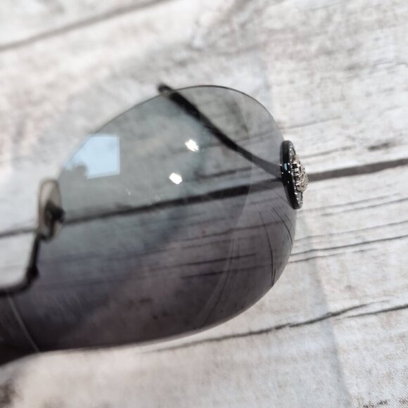 Versace MOD. 2113-B Black Shield Sunglasses 1009/11 – Women’s Oversized - Picture 14 of 14